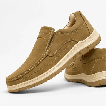 Urban Comfort Suede Slip-On Loafers – Tan