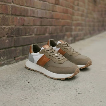 Heritage Runner Sneakers – Taupe & Tan