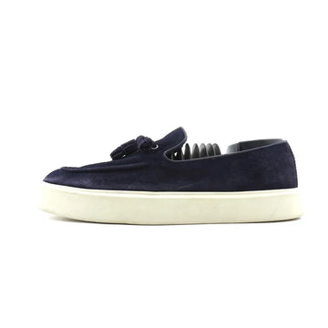 Luxe Suede Tassel Loafers – Midnight Black